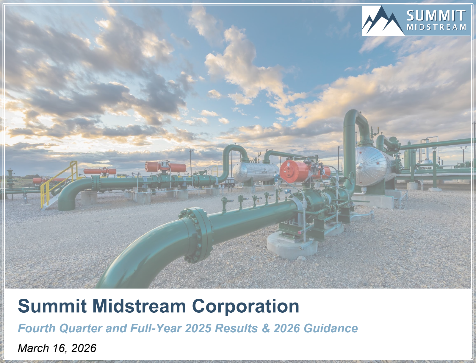 Summit Midstream Partners' Q4 2025 Slide Deck