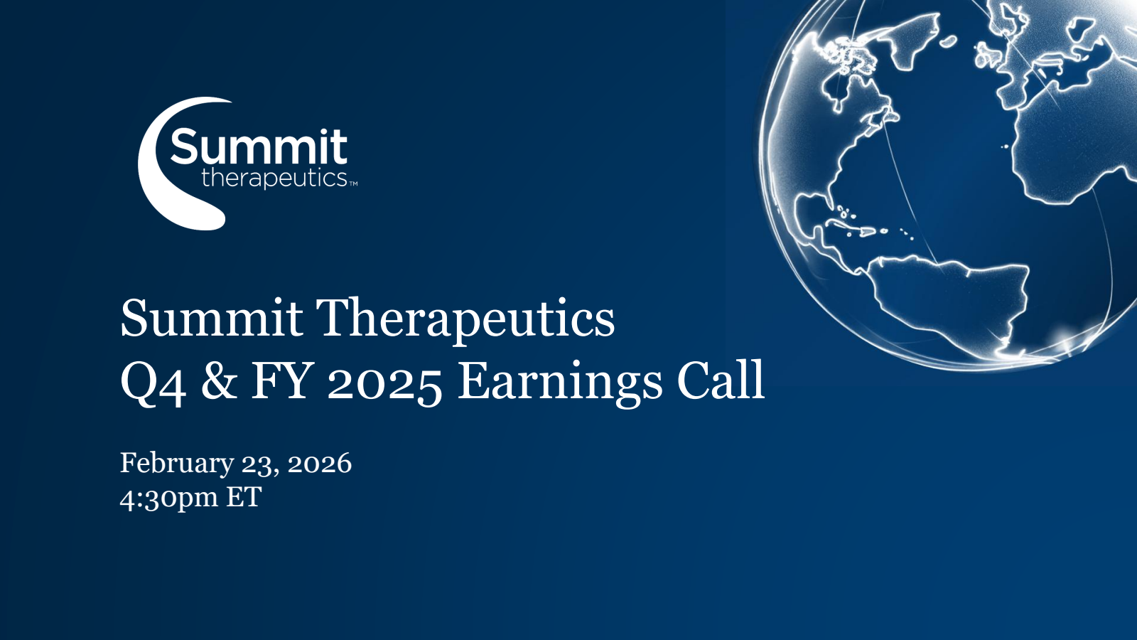 Summit Therapeutics' Q4 2025 Slide Deck