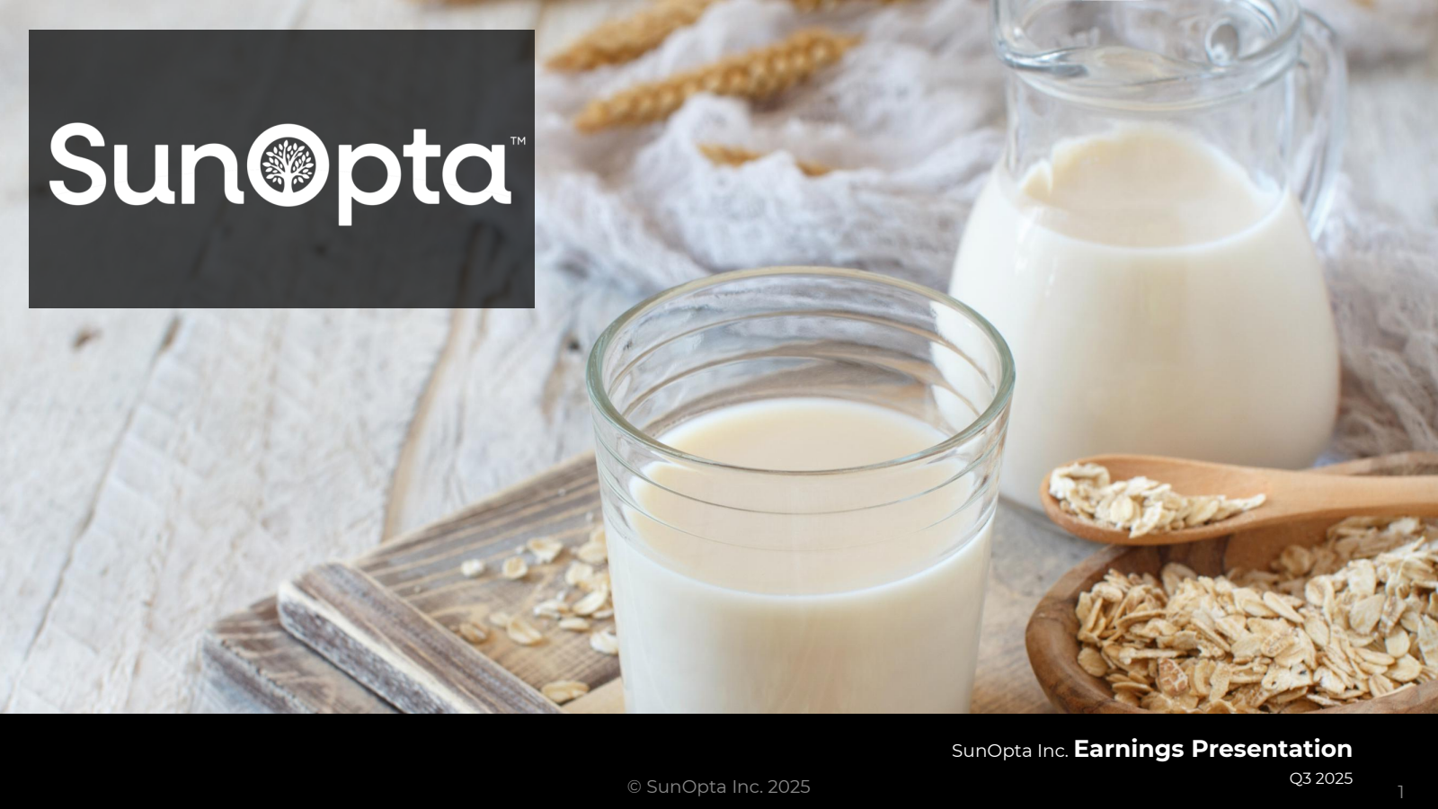 SunOpta's Q3 2025 Slide Deck