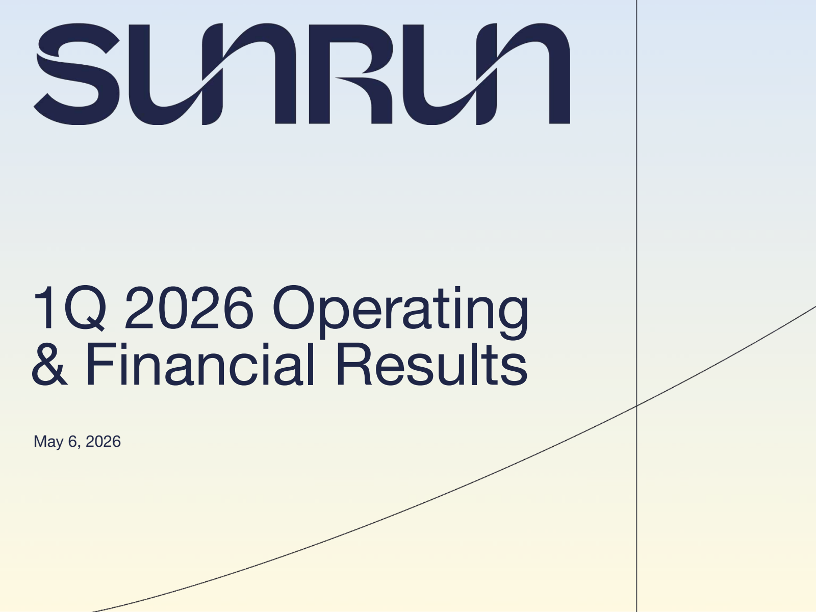 Sunrun's Q1 2026 Slide Deck