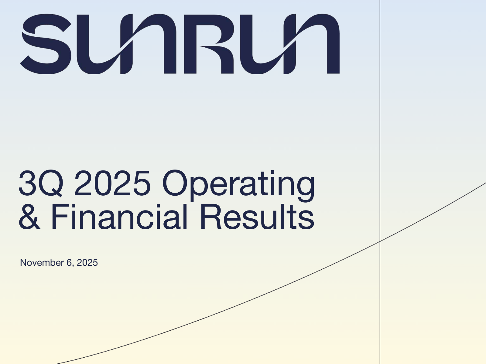 Sunrun's Q3 2025 Slide Deck