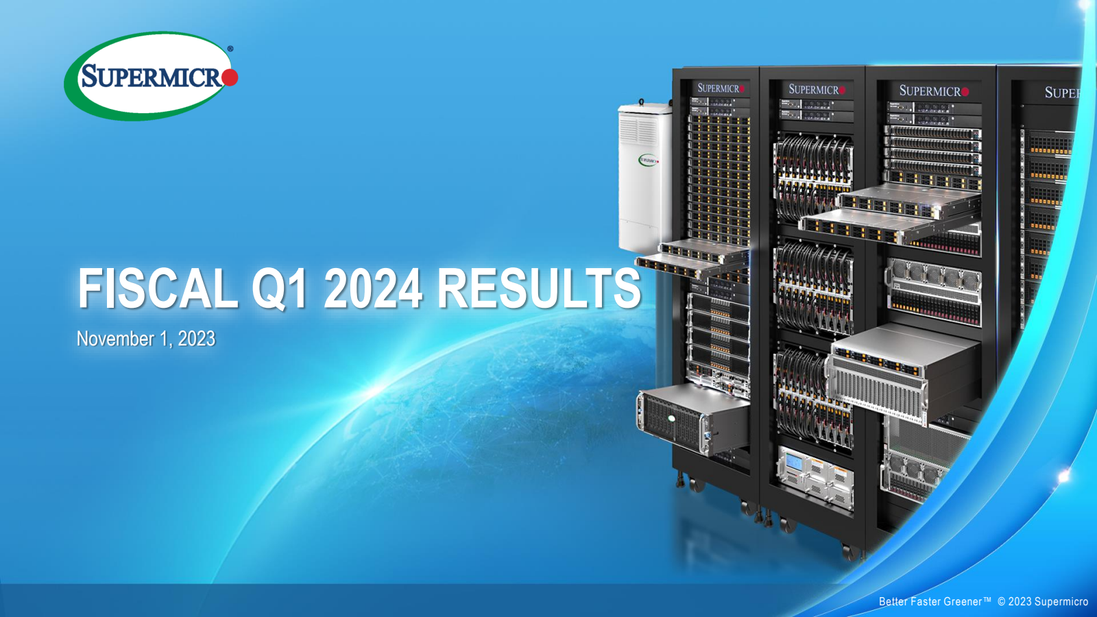 Microcomputer 2024 SMCI Q1 2024 Earnings Report on 11/1/2023