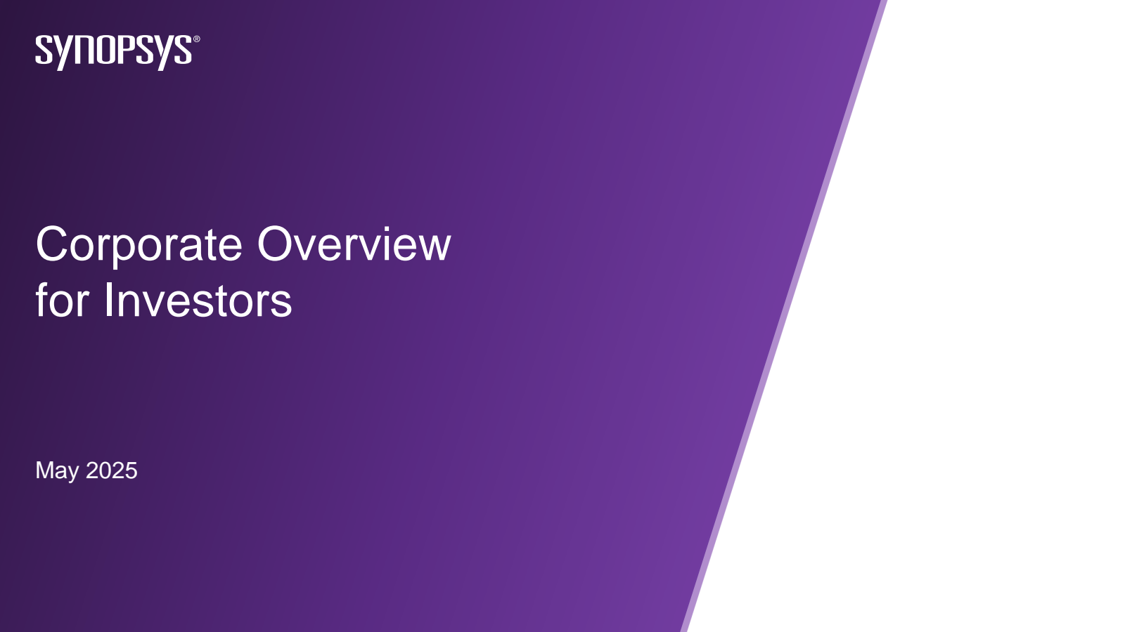 Synopsys' Q2 2025 Slide Deck
