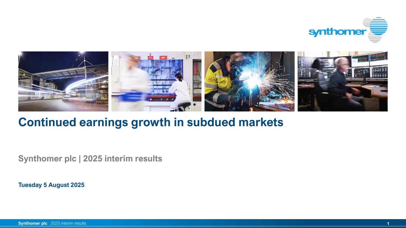 Synthomer's H1 2025 Slide Deck