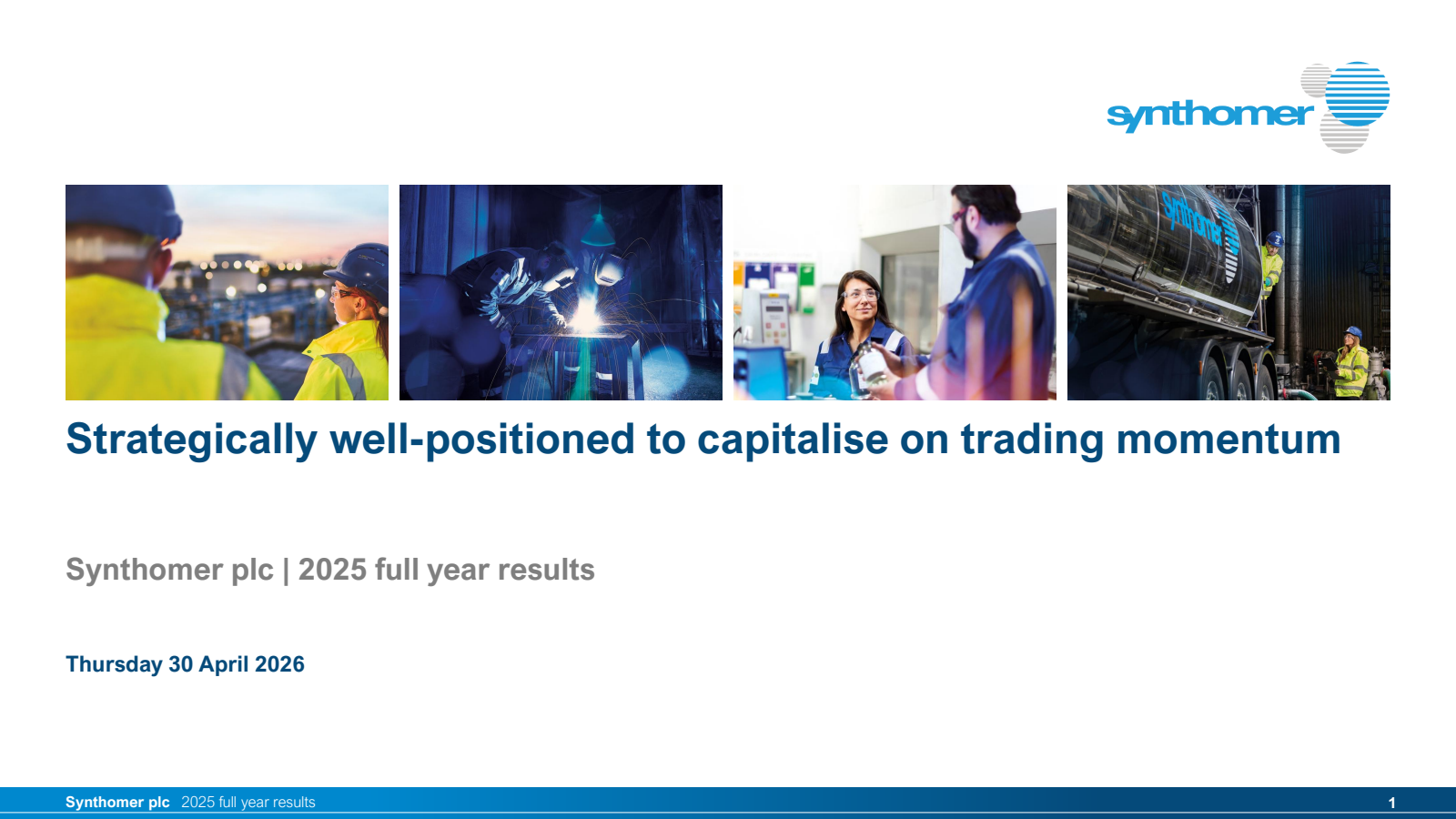 Synthomer's H2 2025 Slide Deck