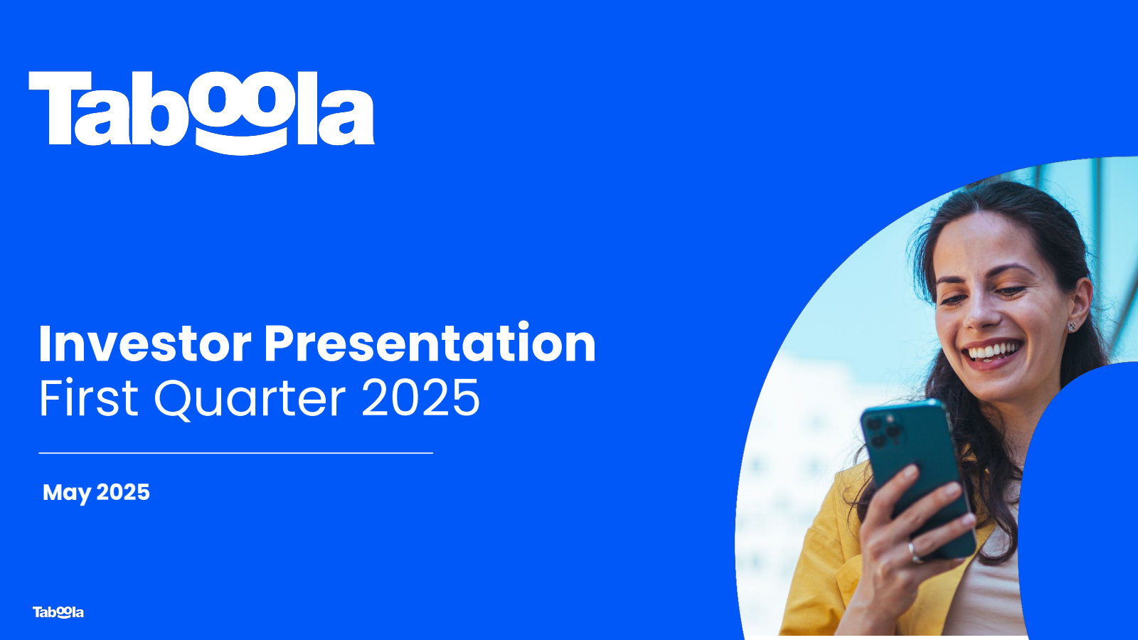 Taboola.com's Q1 2025 Slide Deck