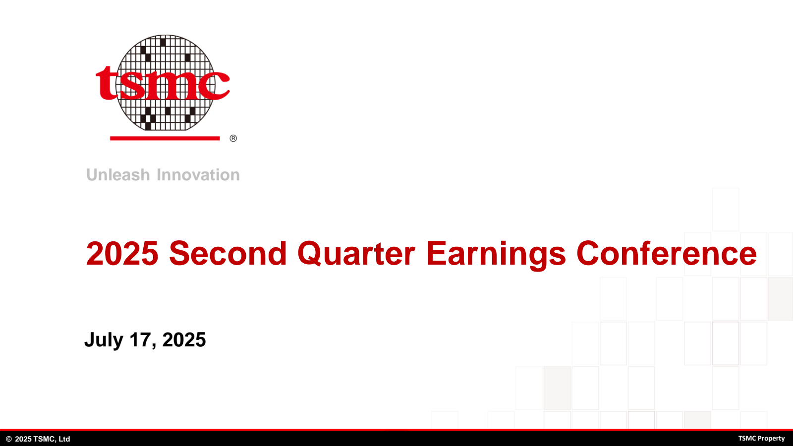 Taiwan Semiconductor Manufacturing's Q2 2025 Slide Deck