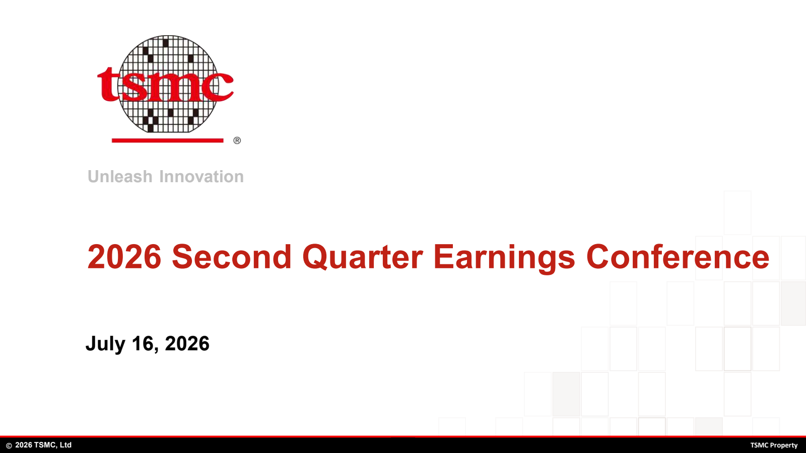 Taiwan Semiconductor Manufacturing's Q2 2026 Slide Deck