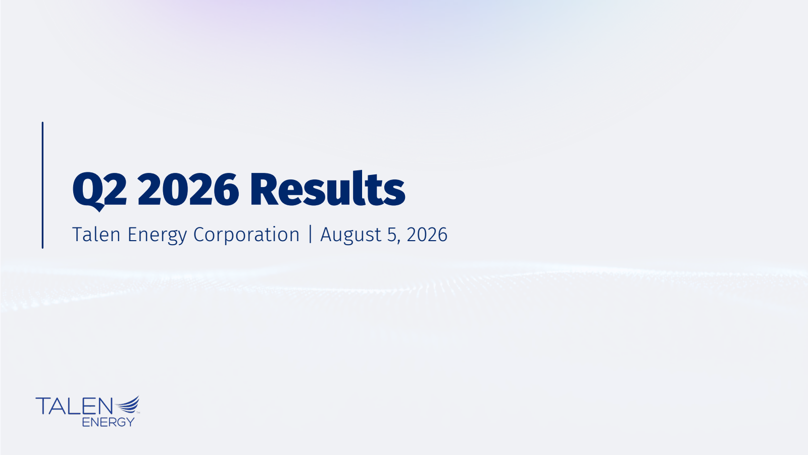 Talen Energy's Q2 2026 Slide Deck