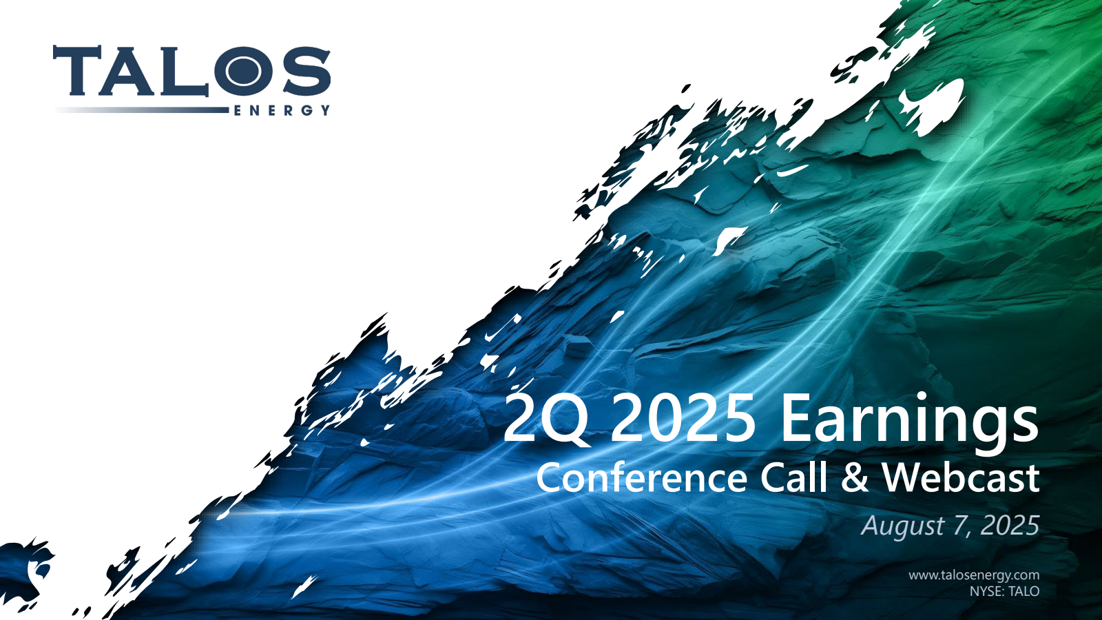 Talos Energy's Q2 2025 Slide Deck