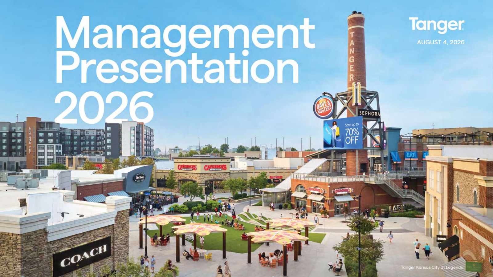 Tanger's Q2 2026 Slide Deck