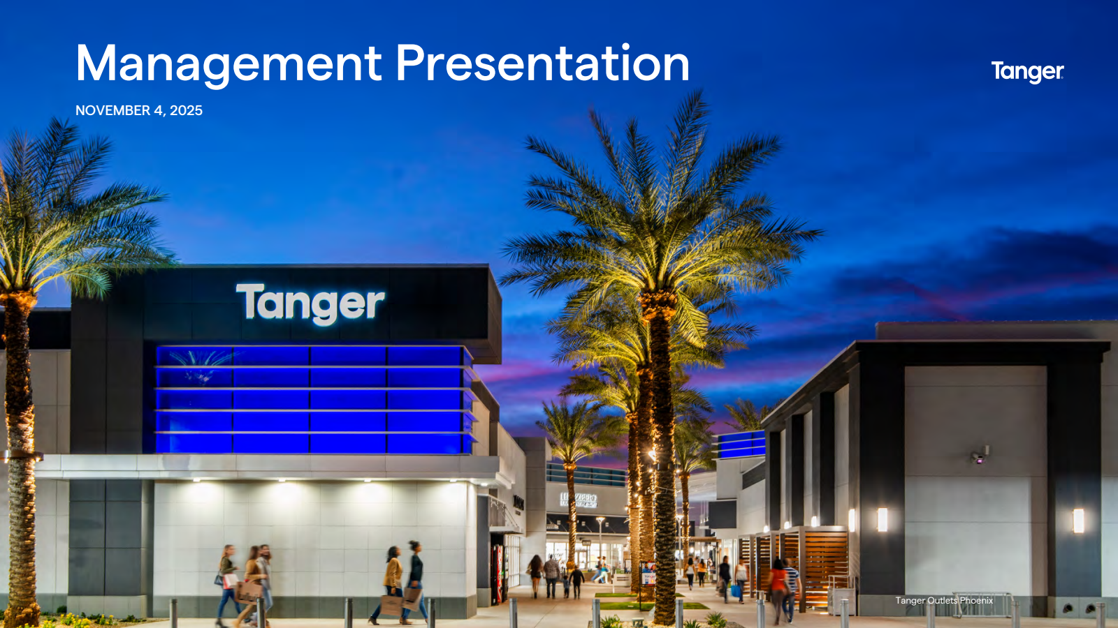 Tanger's Q3 2025 Slide Deck