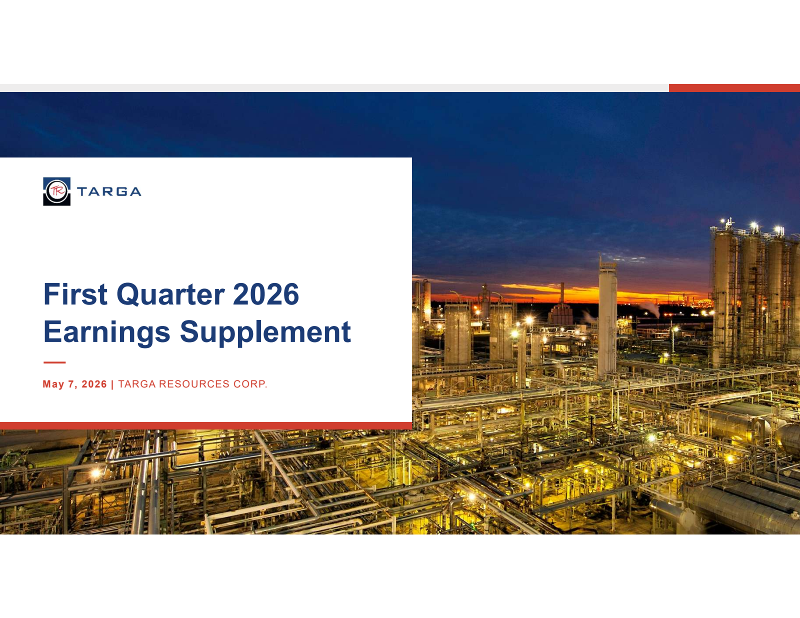 Targa Resources' Q1 2026 Slide Deck