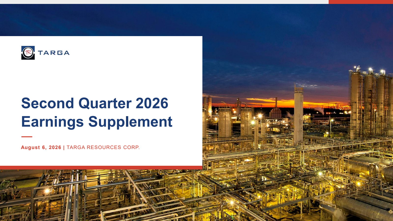 Targa Resources' Q2 2026 Slide Deck