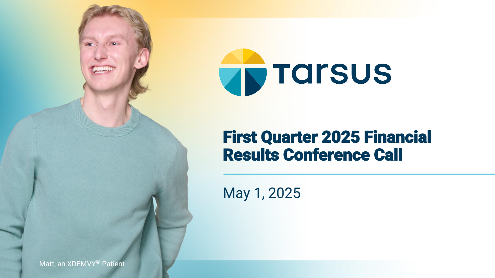 Tarsus Pharmaceuticals' Q1 2025 Slide Deck