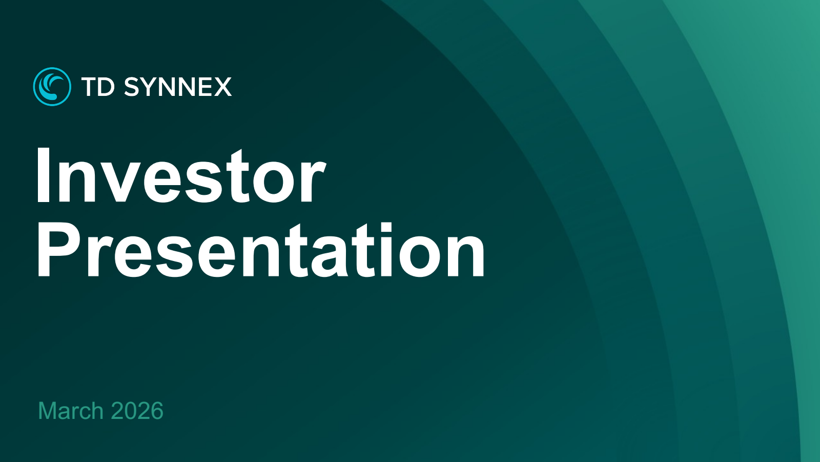 TD SYNNEX's Q1 2026 Slide Deck