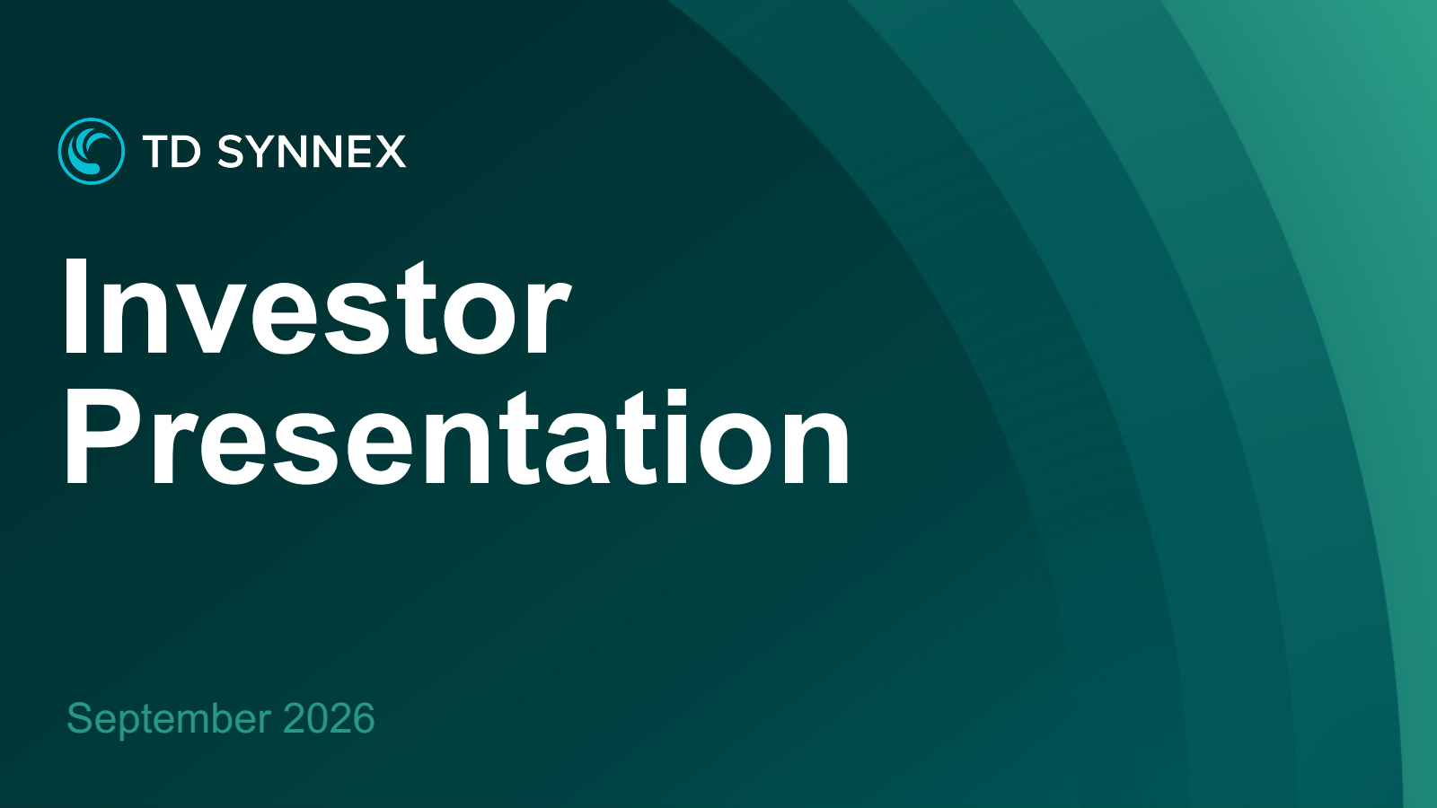 TD SYNNEX's Q3 2026 Slide Deck