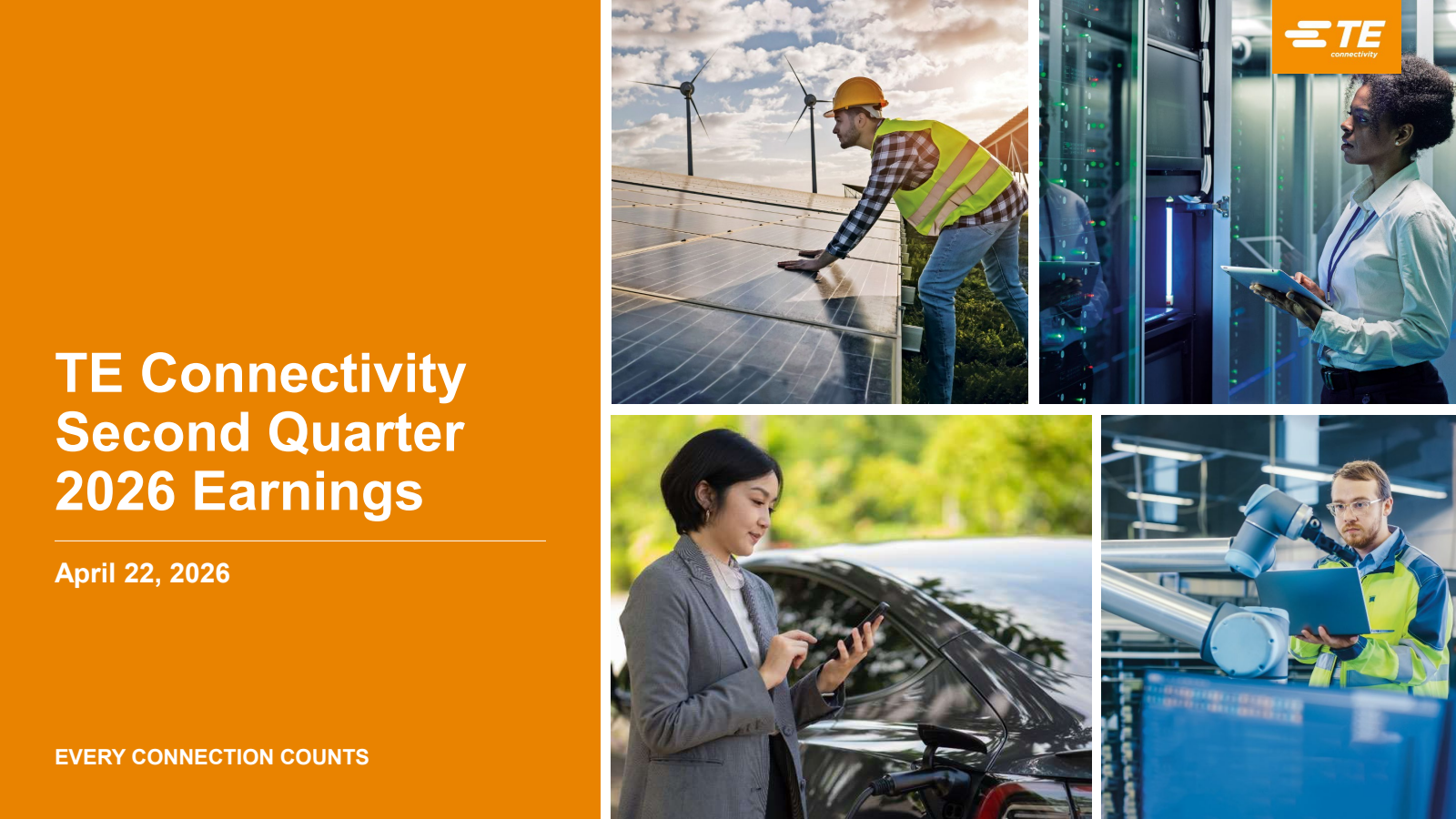 TE Connectivity's Q2 2026 Slide Deck