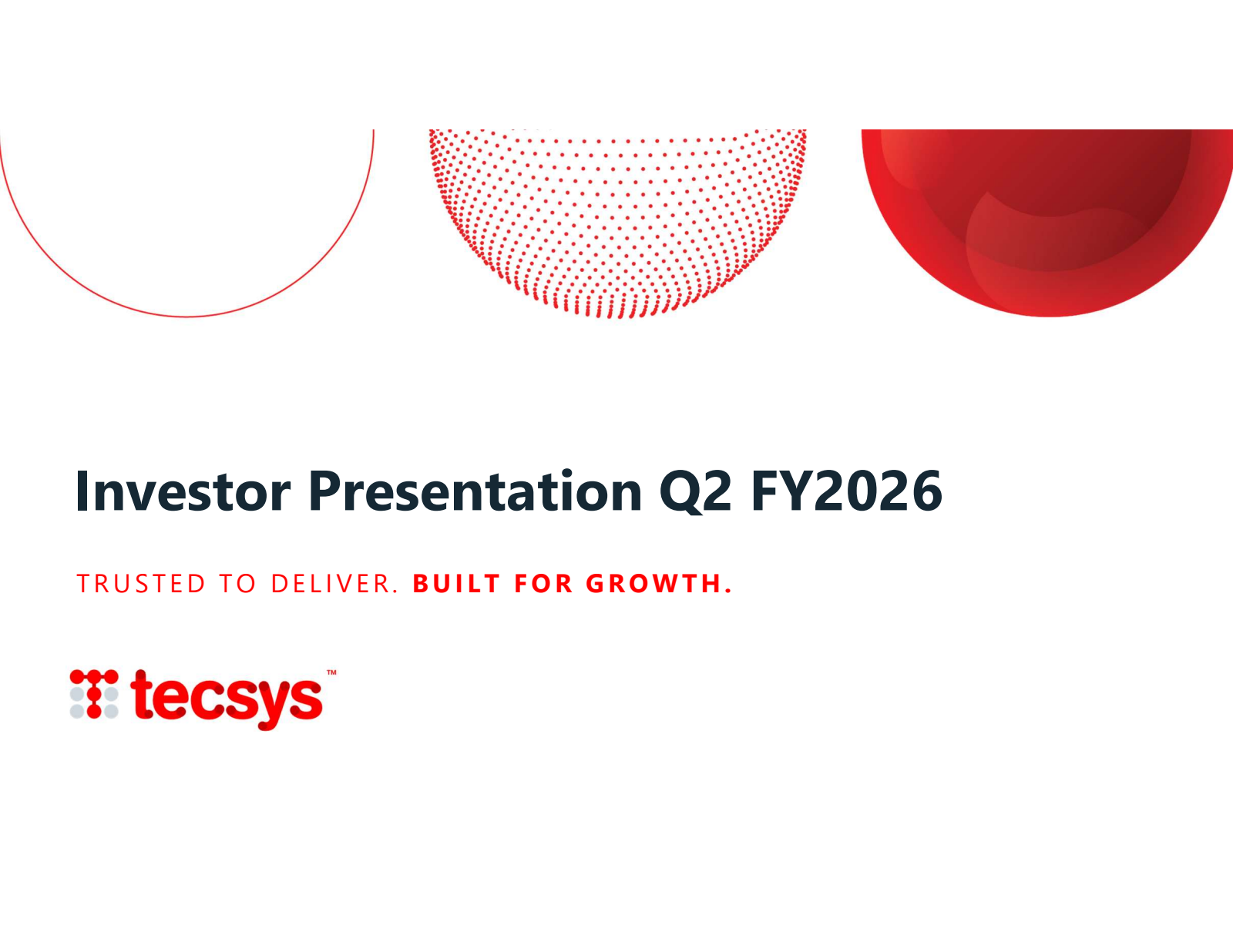 Tecsys' Q2 2026 Slide Deck