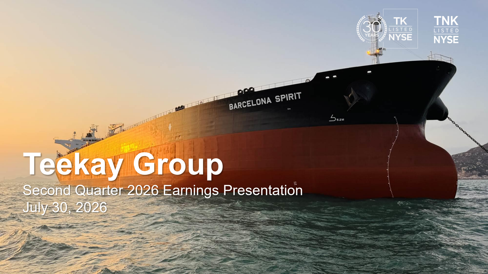 Teekay's Q2 2026 Slide Deck