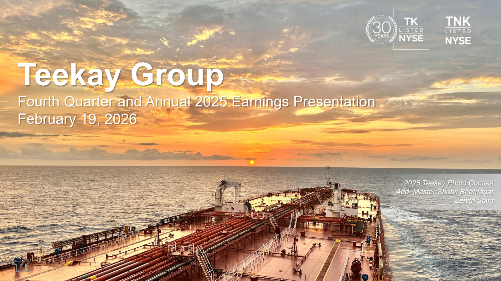 Teekay's Q4 2025 Slide Deck