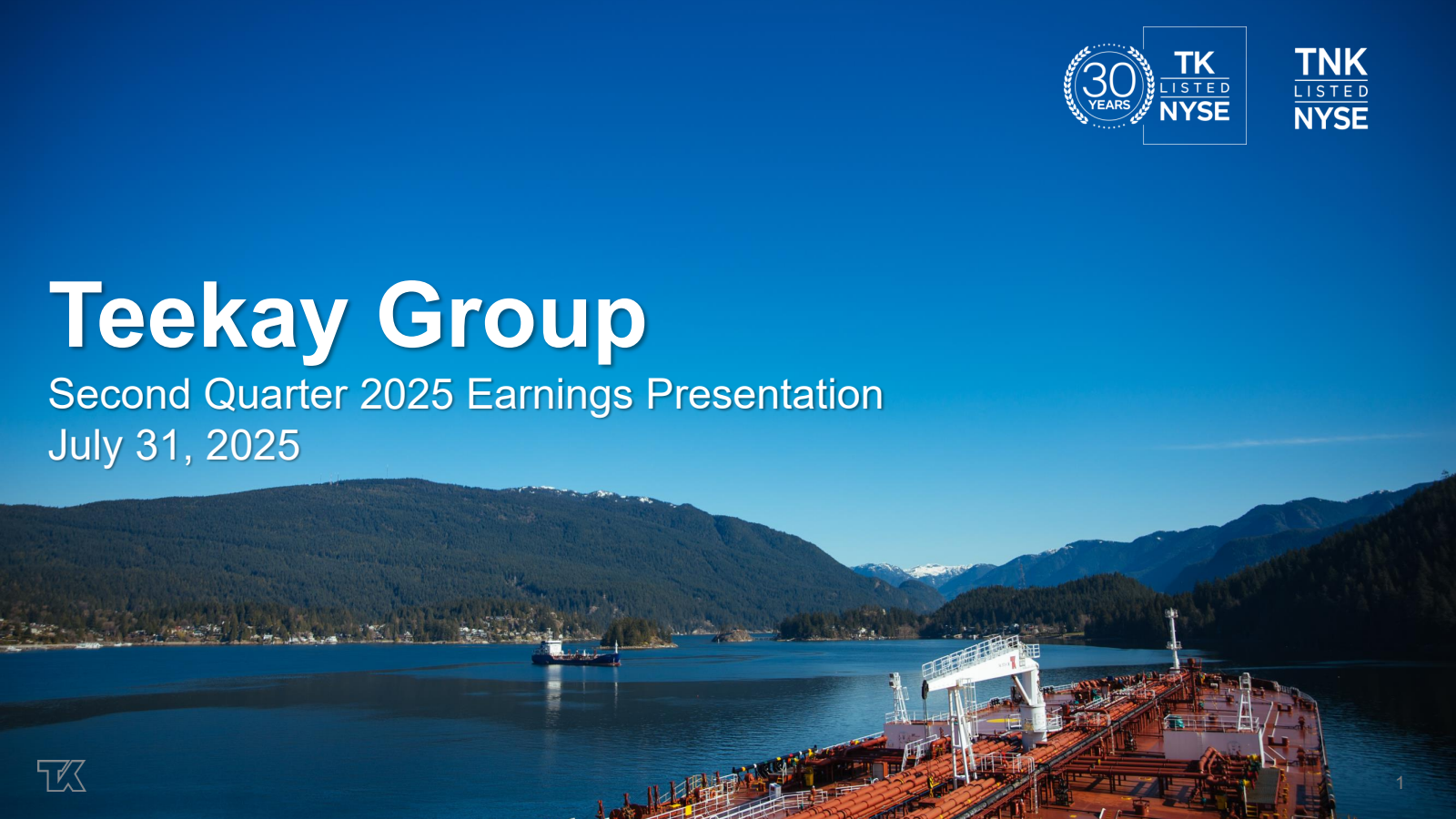 Teekay Tankers' Q2 2025 Slide Deck