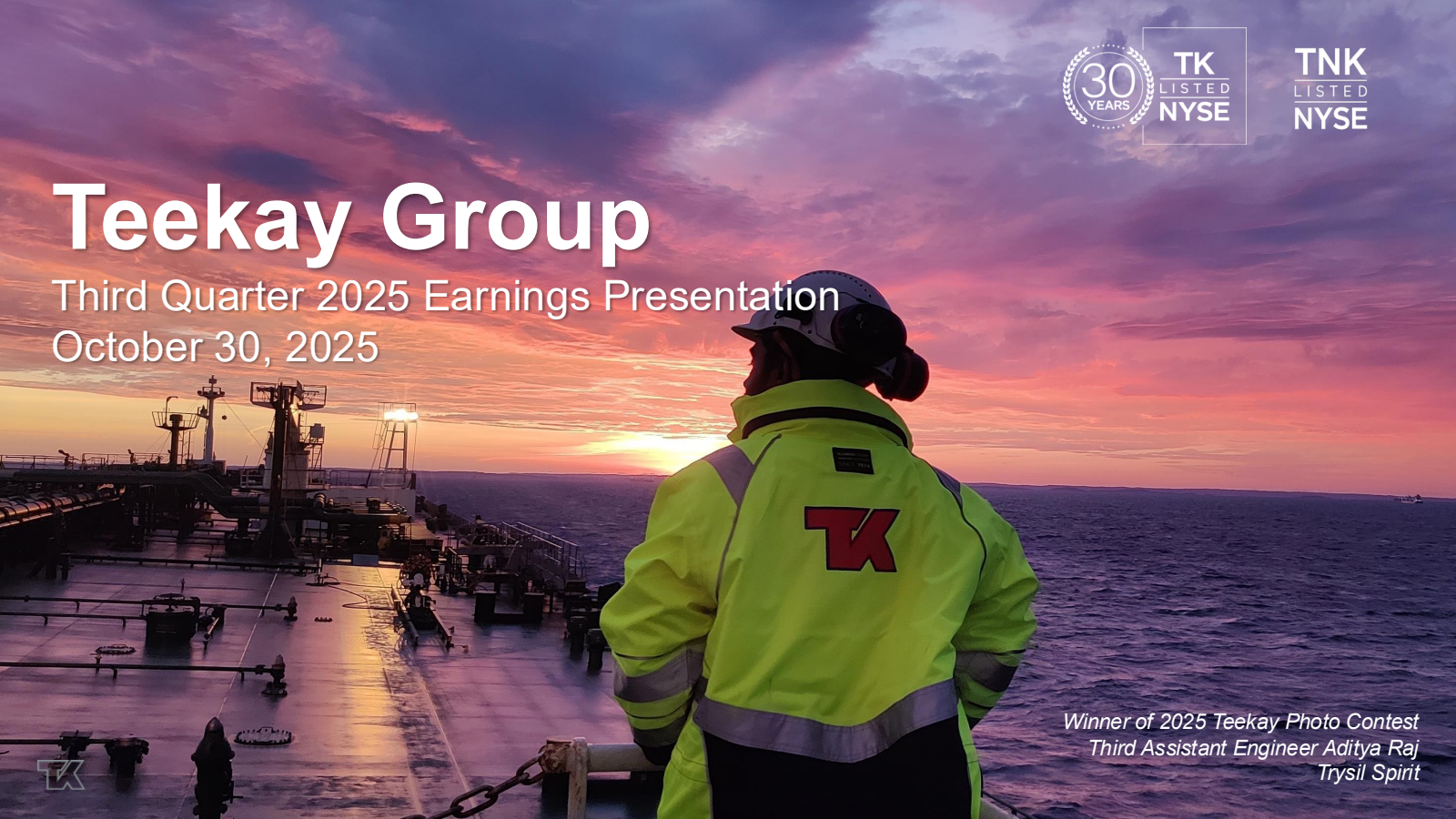 Teekay Tankers' Q3 2025 Slide Deck