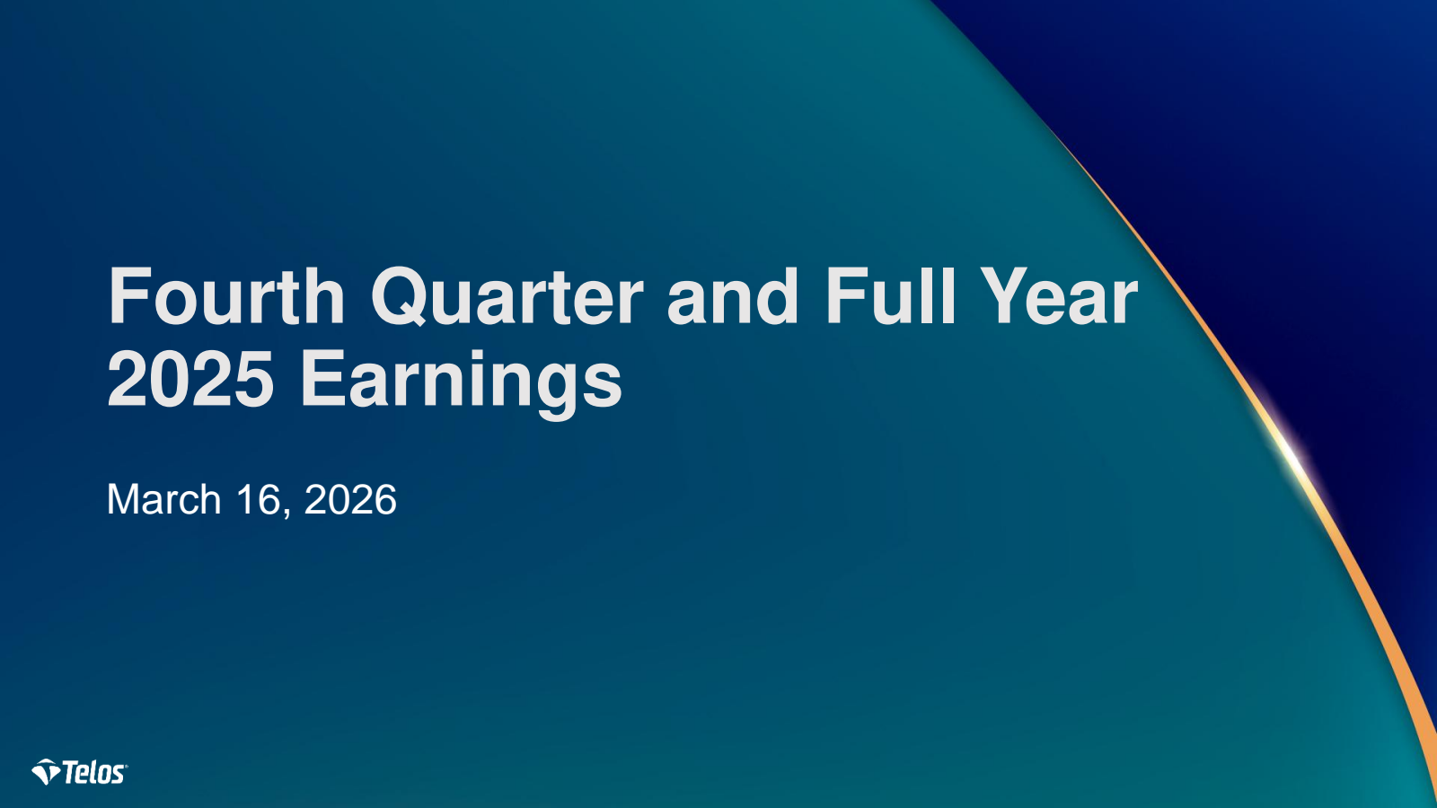Telos' Q4 2025 Slide Deck