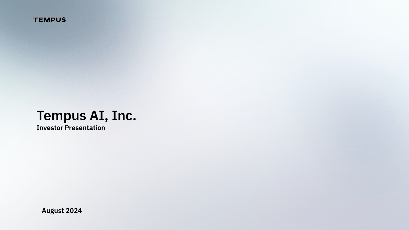 Tempus AI's Q2 2024 Slide Deck