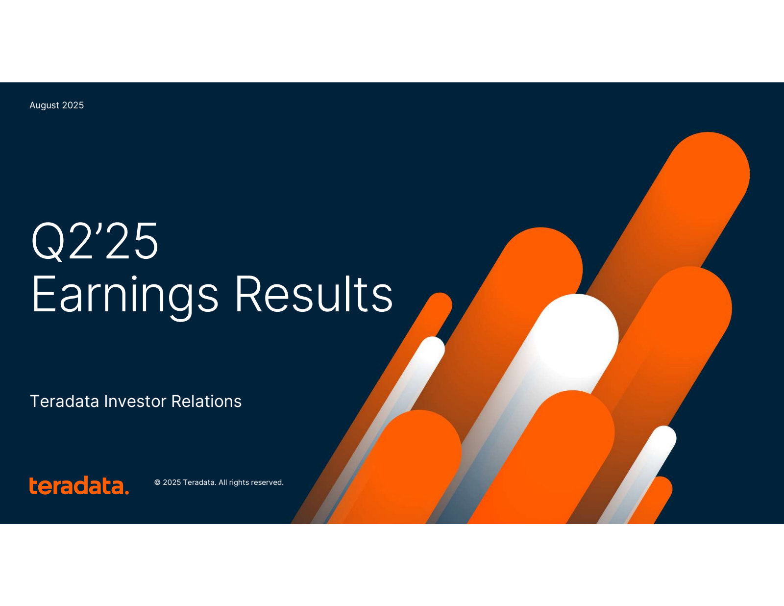 Teradata's Q2 2025 Slide Deck