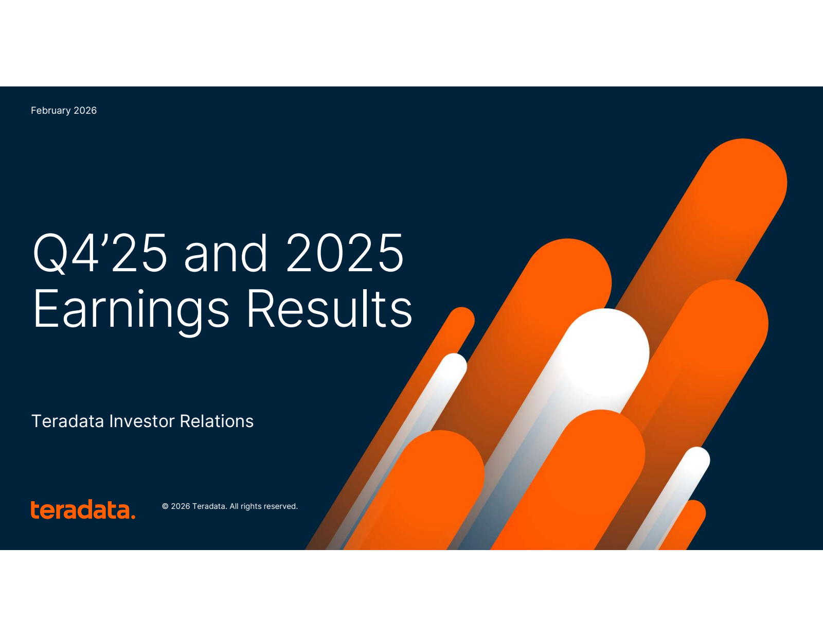 Teradata's Q4 2025 Slide Deck