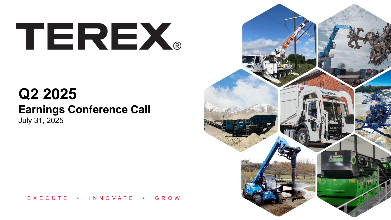Terex's Q2 2025 Slide Deck