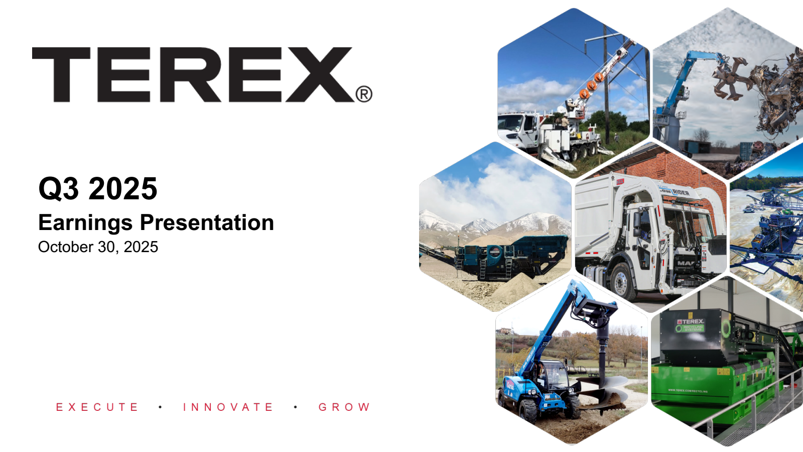 Terex's Q3 2025 Slide Deck