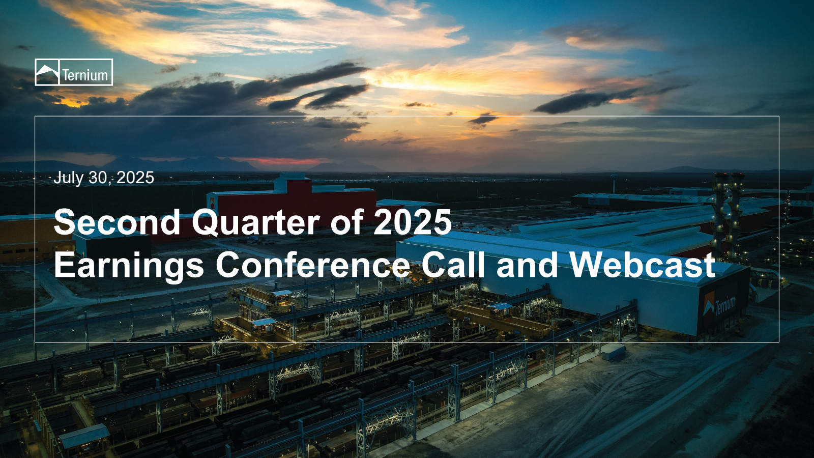 Ternium's Q2 2025 Slide Deck