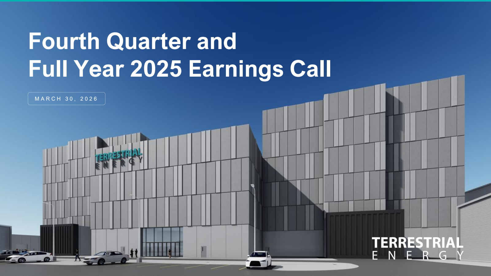 Terrestrial Energy's Q4 2025 Slide Deck