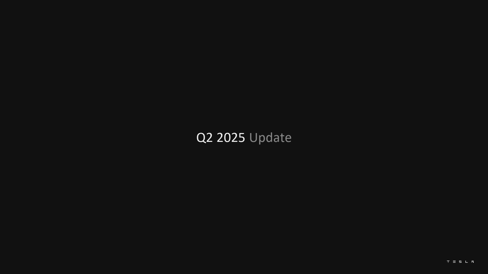 Tesla's Q2 2025 Slide Deck