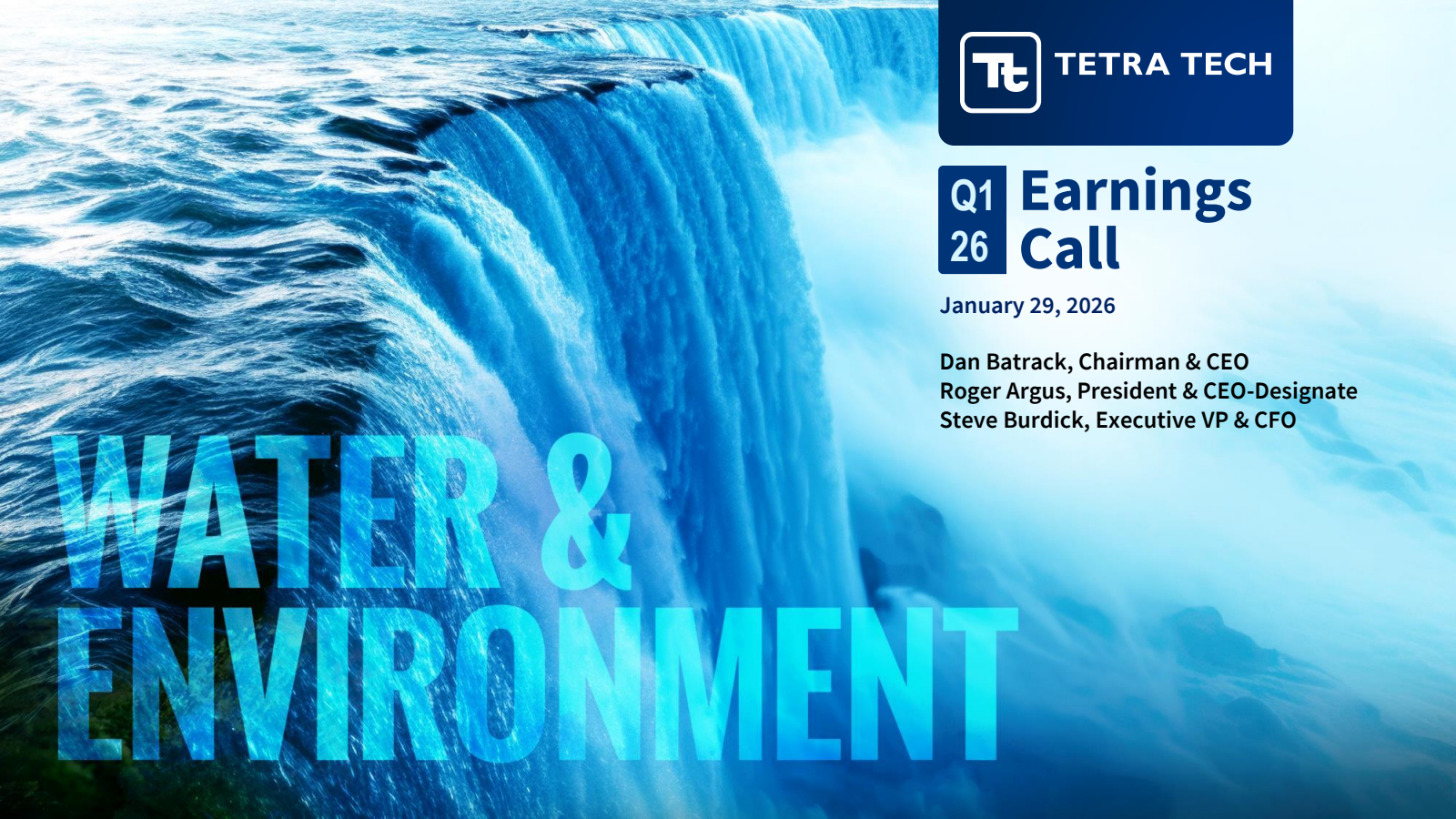Tetra Tech's Q1 2026 Slide Deck