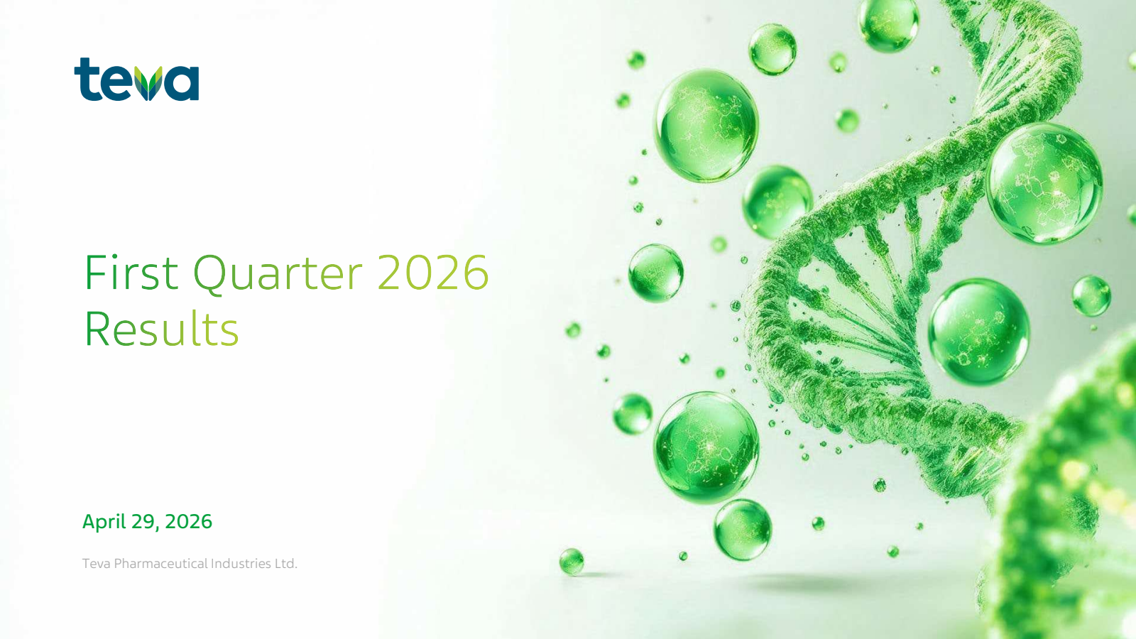 Teva Pharmaceutical Industries' Q1 2026 Slide Deck