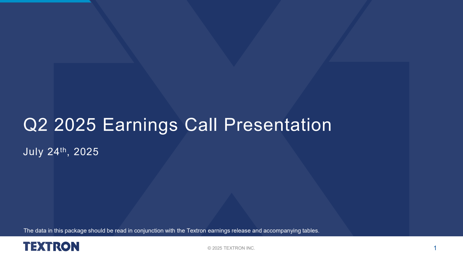 Textron's Q2 2025 Slide Deck