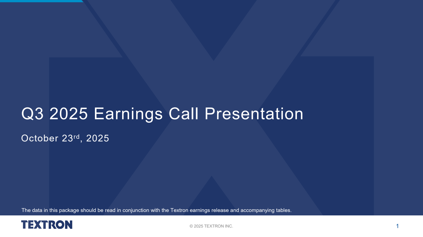 Textron's Q3 2025 Slide Deck