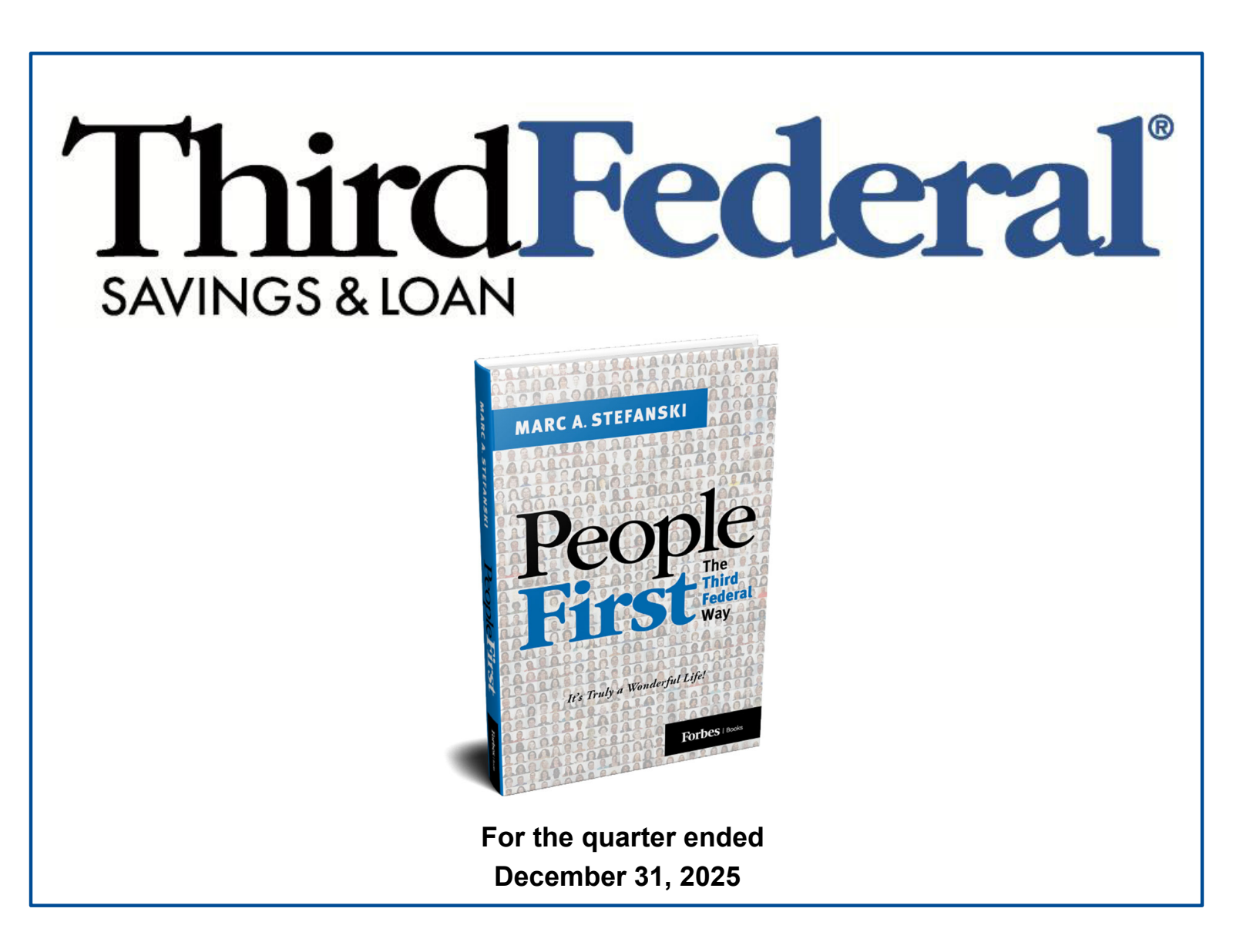 TFS Financial's Q1 2026 Slide Deck
