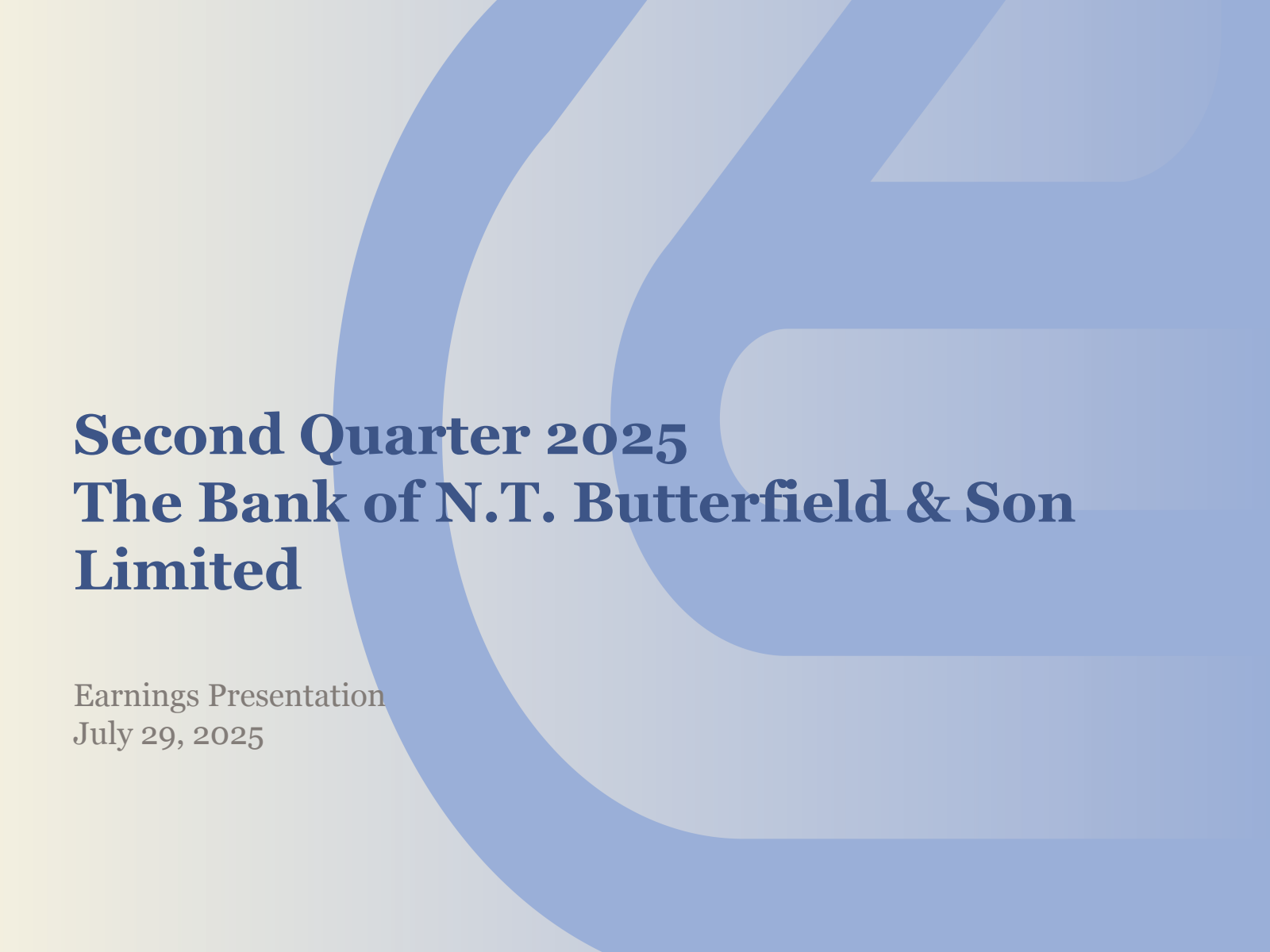 Bank of N.T. Butterfield & Son's Q2 2025 Slide Deck