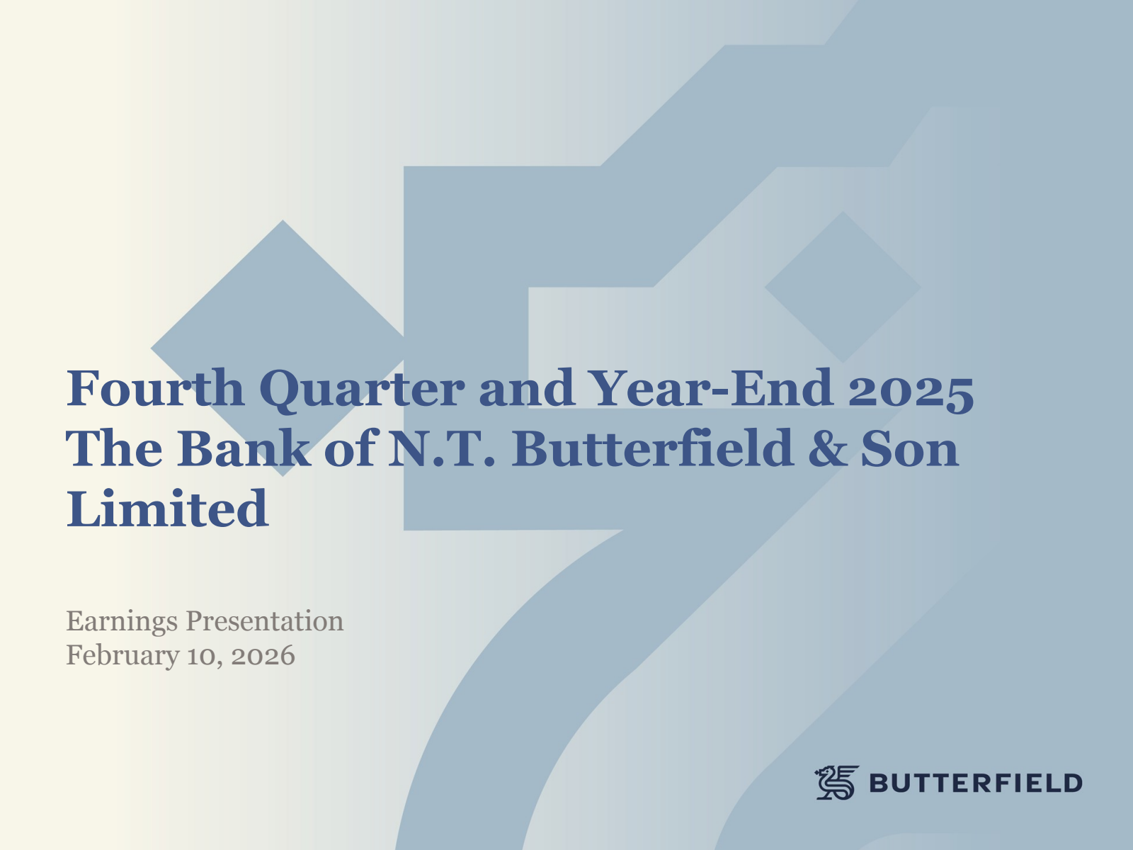 Bank of N.T. Butterfield & Son's Q4 2025 Slide Deck