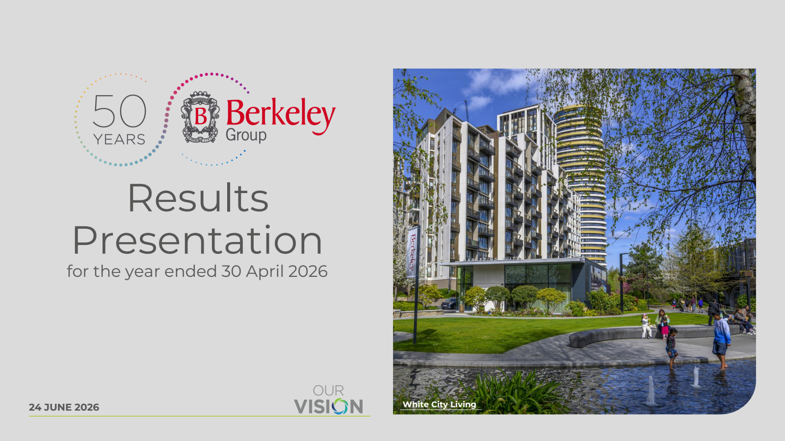 The Berkeley Group's H2 2026 Slide Deck