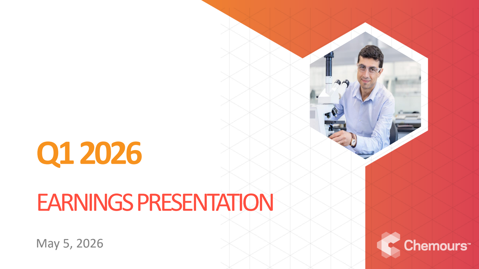 Chemours' Q1 2026 Slide Deck