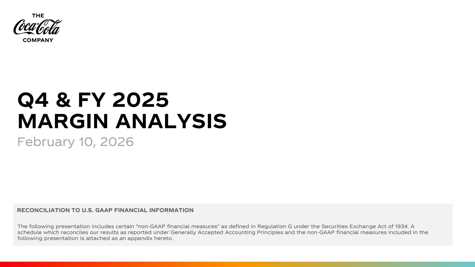 CocaCola's Q4 2025 Slide Deck