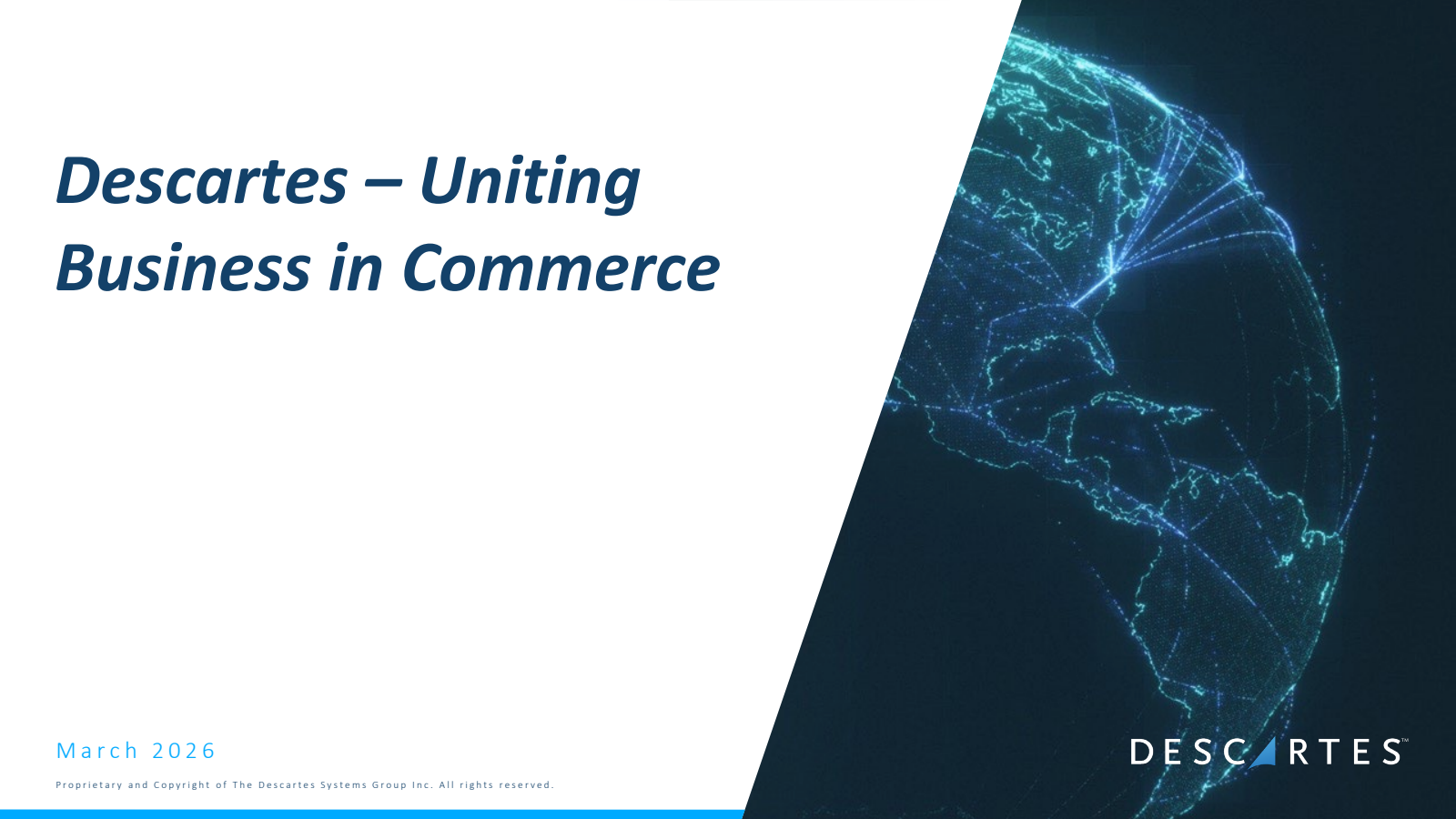 The Descartes Systems Group's Q4 2026 Slide Deck