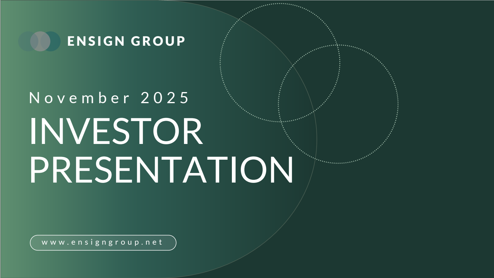 The Ensign Group's Q3 2025 Slide Deck