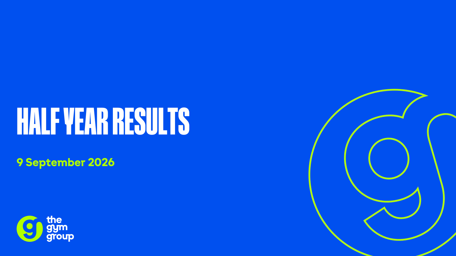 The Gym Group's H1 2026 Slide Deck
