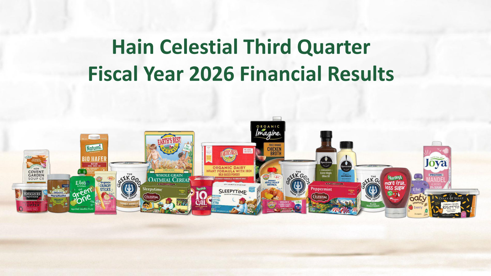 The Hain Celestial Group's Q3 2026 Slide Deck